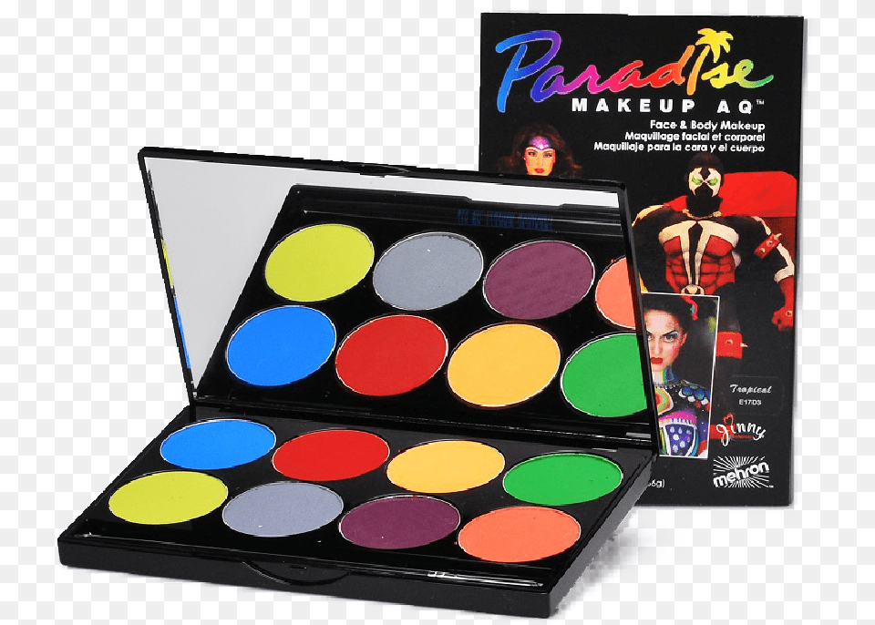 Mehron Paradise Makeup 8 Color Paletteclass Lazyload Paradise Makeup, Paint Container, Person, Palette, Face Free Png Download