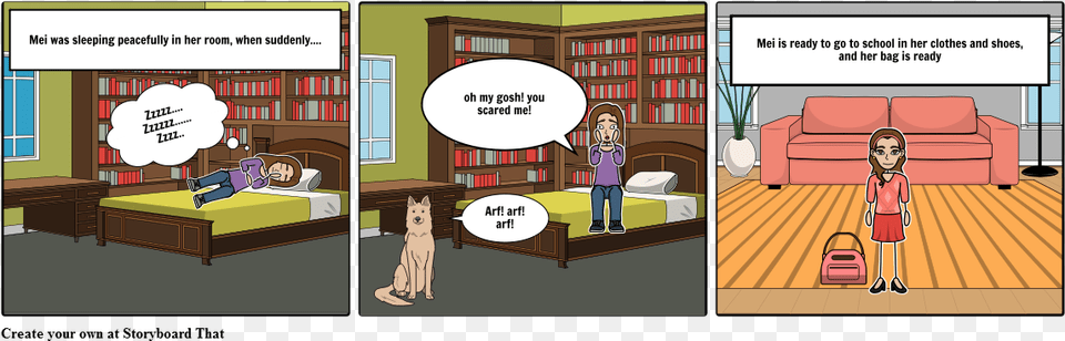 Mei And Her Life Cartoon, Publication, Library, Book, Indoors Png Image