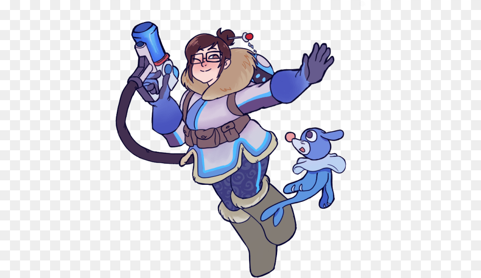 Mei And Popplio Overwatch Know Your Meme, Book, Comics, Publication, Face Png