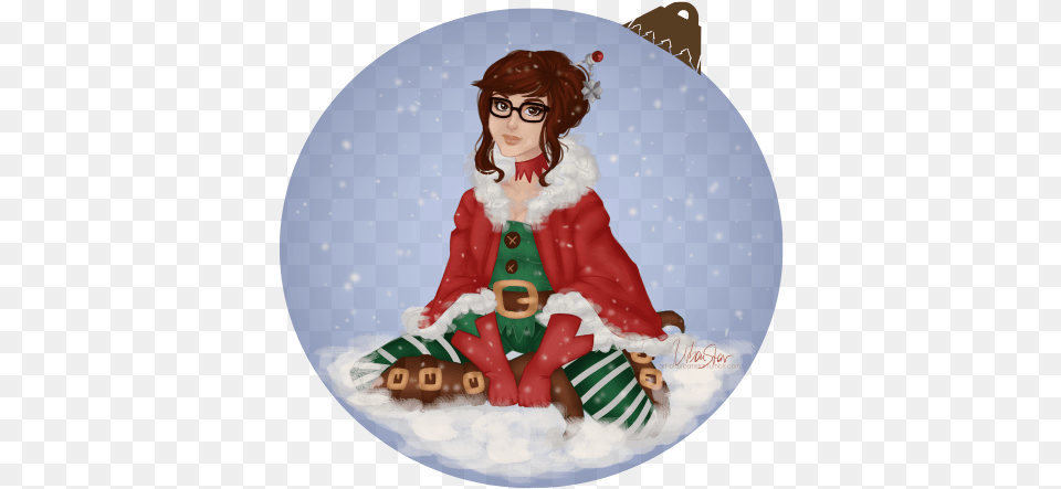Mei Is The Perfect Character To Draw During Christmas Christmas Mei Overwatch, Outdoors, Nature, Winter, Plate Free Transparent Png