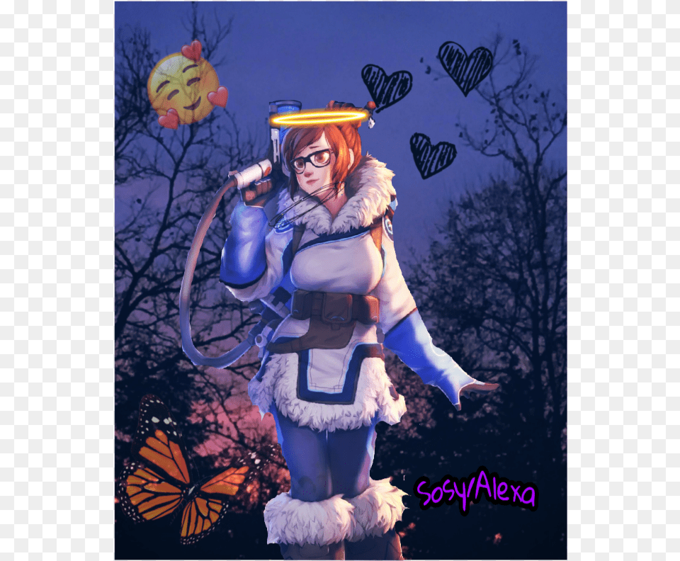 Mei Meioverwatch Overwatch Butterfly, Person, Clothing, Glove, Costume Free Transparent Png