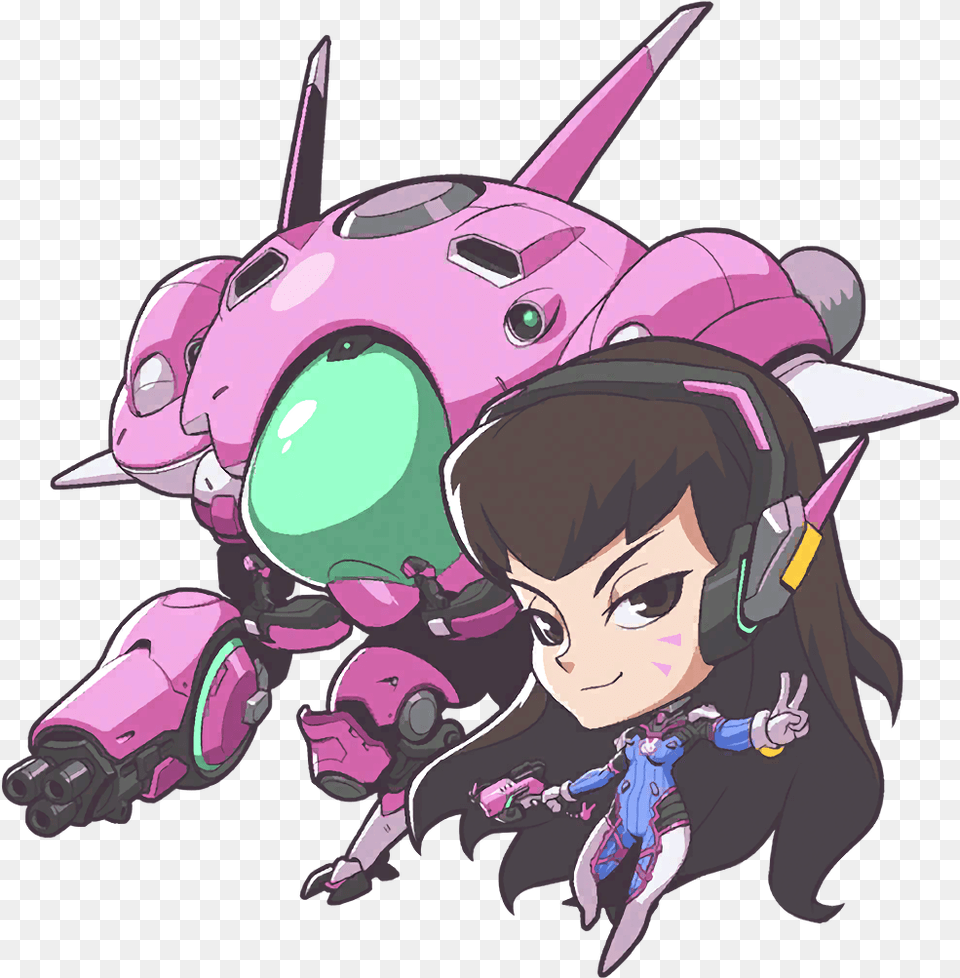 Mei Overwatch Overwatch Dva Cute Spray, Book, Comics, Publication, Baby Free Png Download