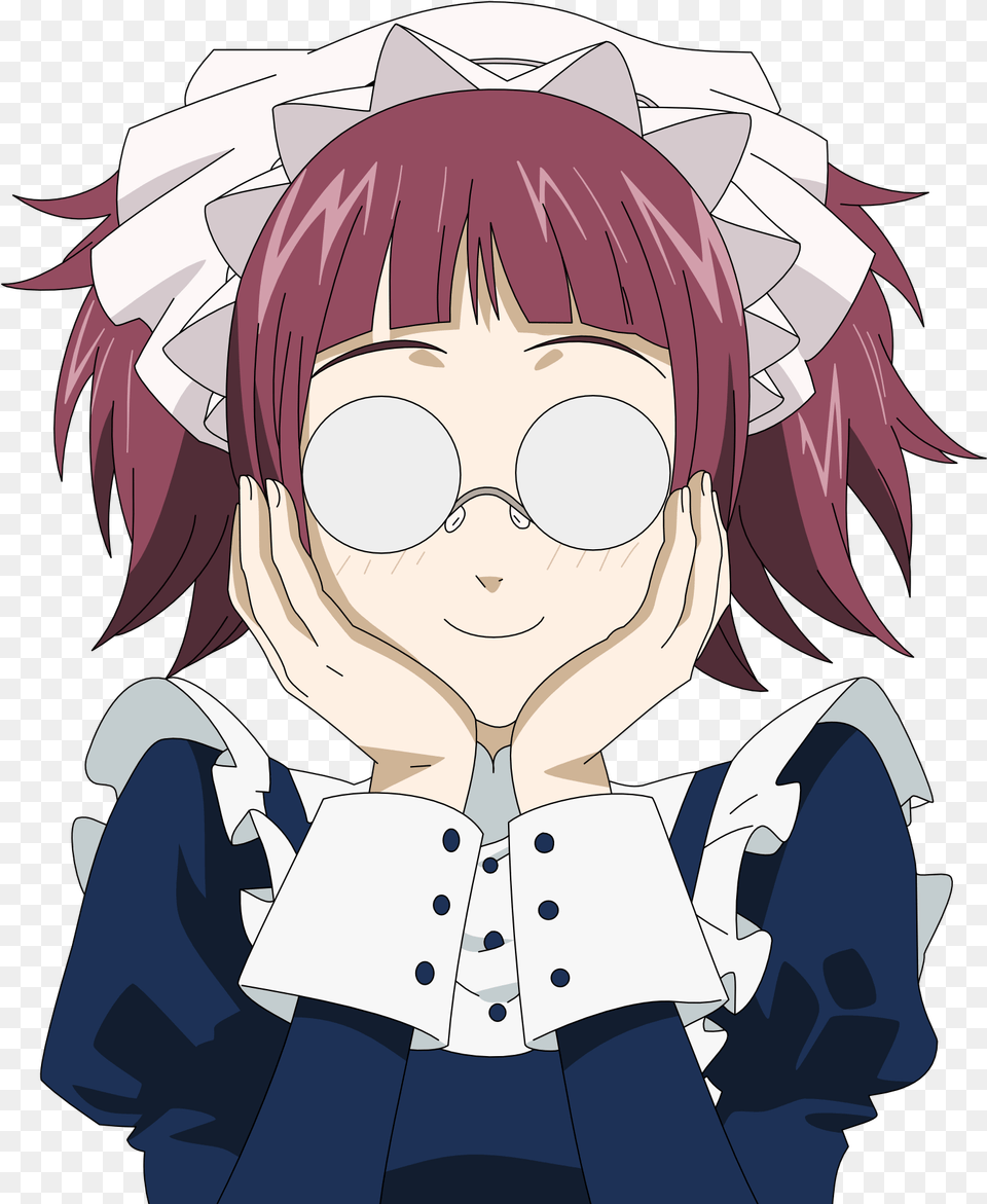 Mei Rin Anime Characters With Glasses Girl, Book, Comics, Publication, Face Png Image