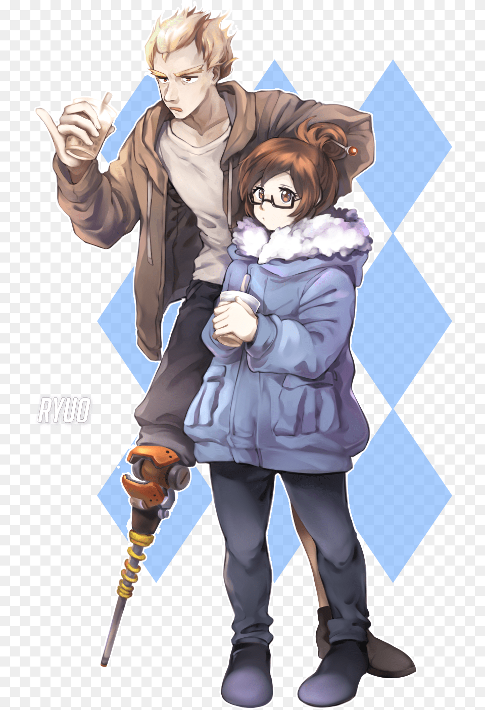 Meihem Mei Ling Zhou Junkrat And Roadhog Overwatch Meihem Fanart, Book, Comics, Publication, Adult Png Image