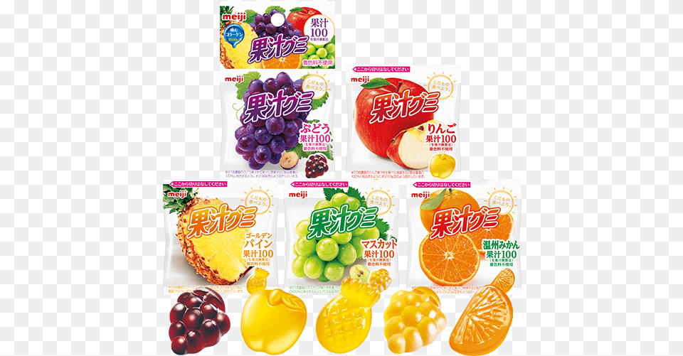 Meiji Kaju Gumi 5 Flavors Meiji Kaju Gummy, Food, Fruit, Plant, Produce Free Png
