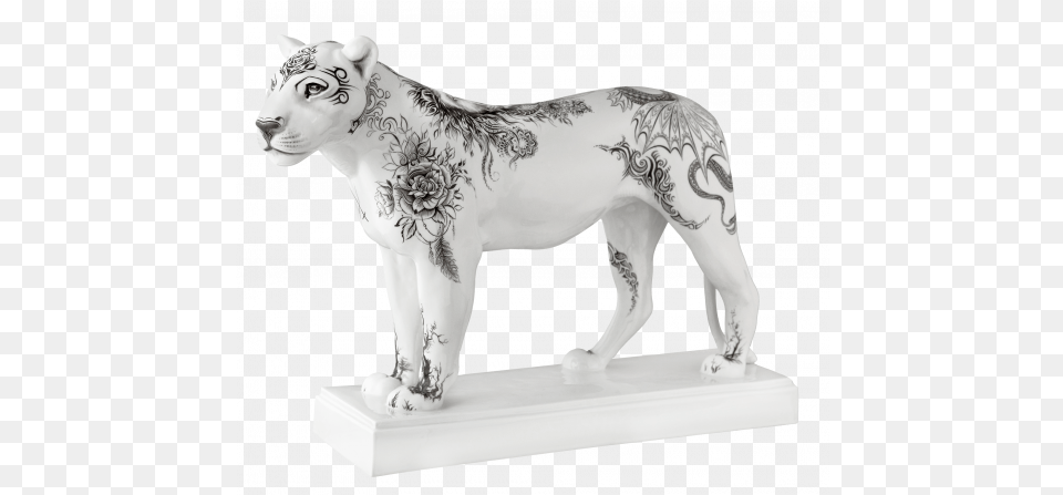 Meissen Atelier Tattoo Lioness Lion, Figurine, Art, Porcelain, Pottery Free Png