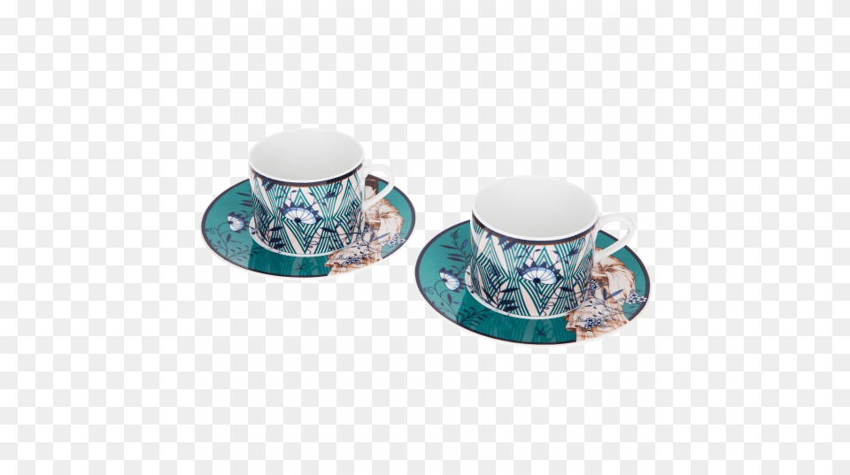 Meissen Collage Noble Chinese Saucer, Cup, Art, Porcelain, Pottery Free Png Download