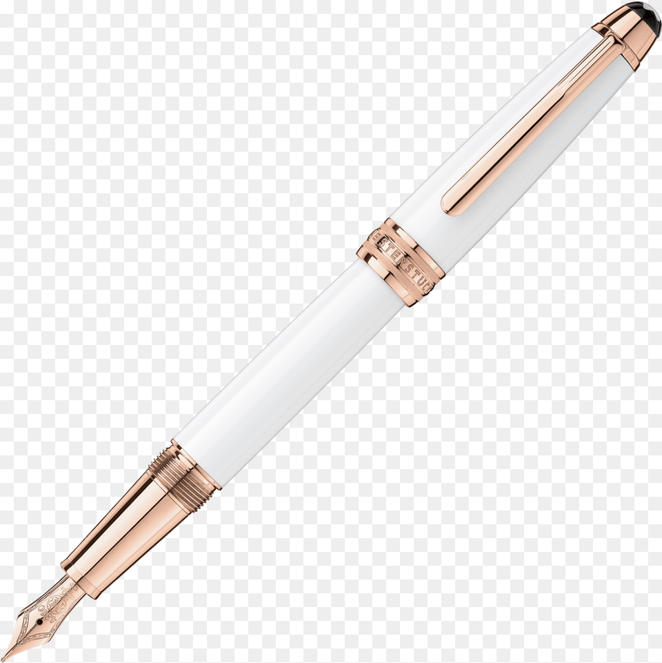 Meisterstck White Solitaire Red Gold Classique Fountain Pen Montblanc Tribute To Mont Blanc, Fountain Pen, Blade, Dagger, Knife Free Transparent Png
