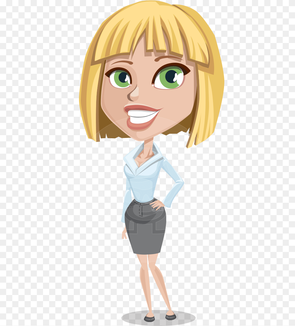 Mel As Miss Always Right Female Business Cartoon Characters, Book, Comics, Publication, Baby Free Png Download
