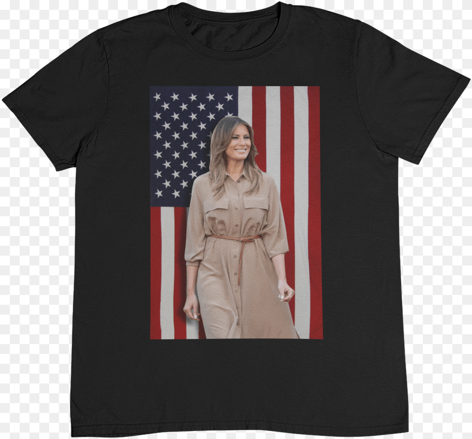 Melania Trump Flag Shirt Vintage Clothing, Adult, T-shirt, Person, Woman Free Png Download