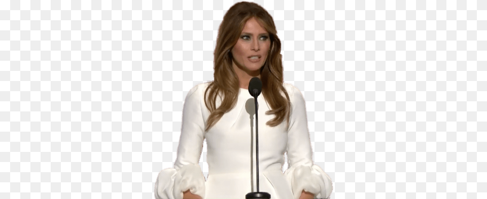 Melania Trump Speaking Portable Network Graphics, Adult, Person, Microphone, Woman Png Image