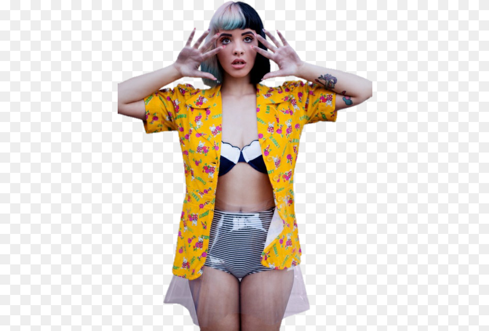 Melanie Martinez Black And White, Adult, Person, Hand, Finger Free Png