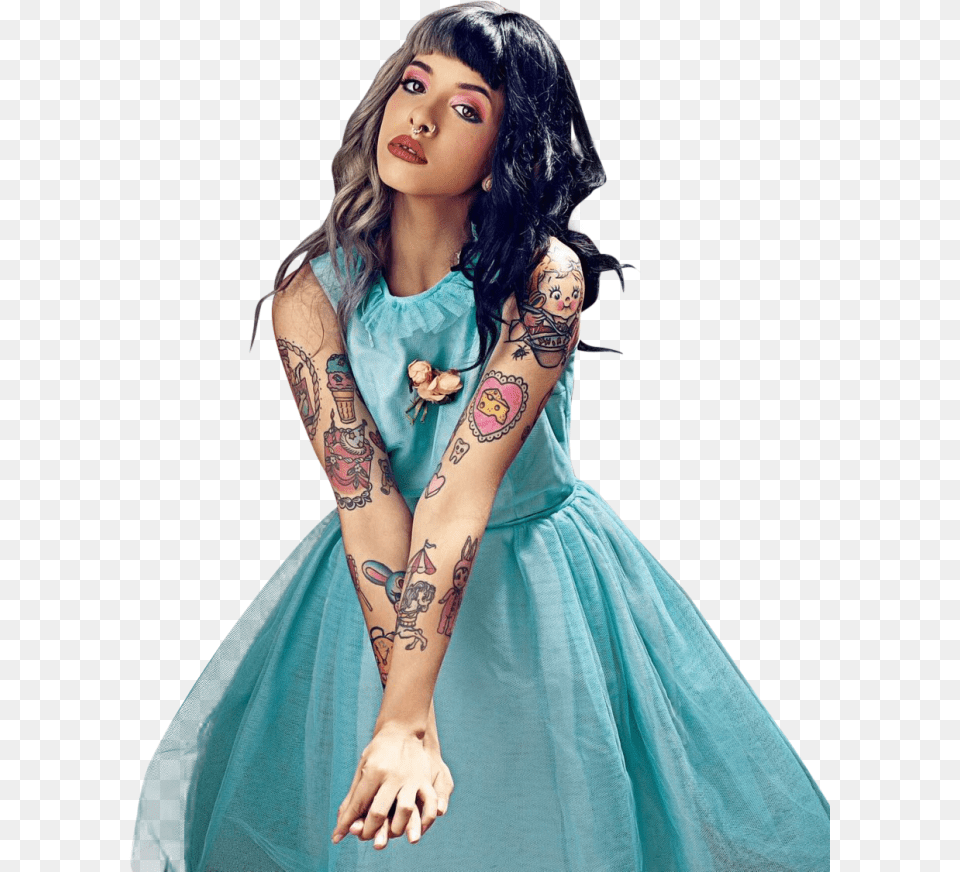 Melanie Martinez Transparent, Tattoo, Skin, Person, Adult Png