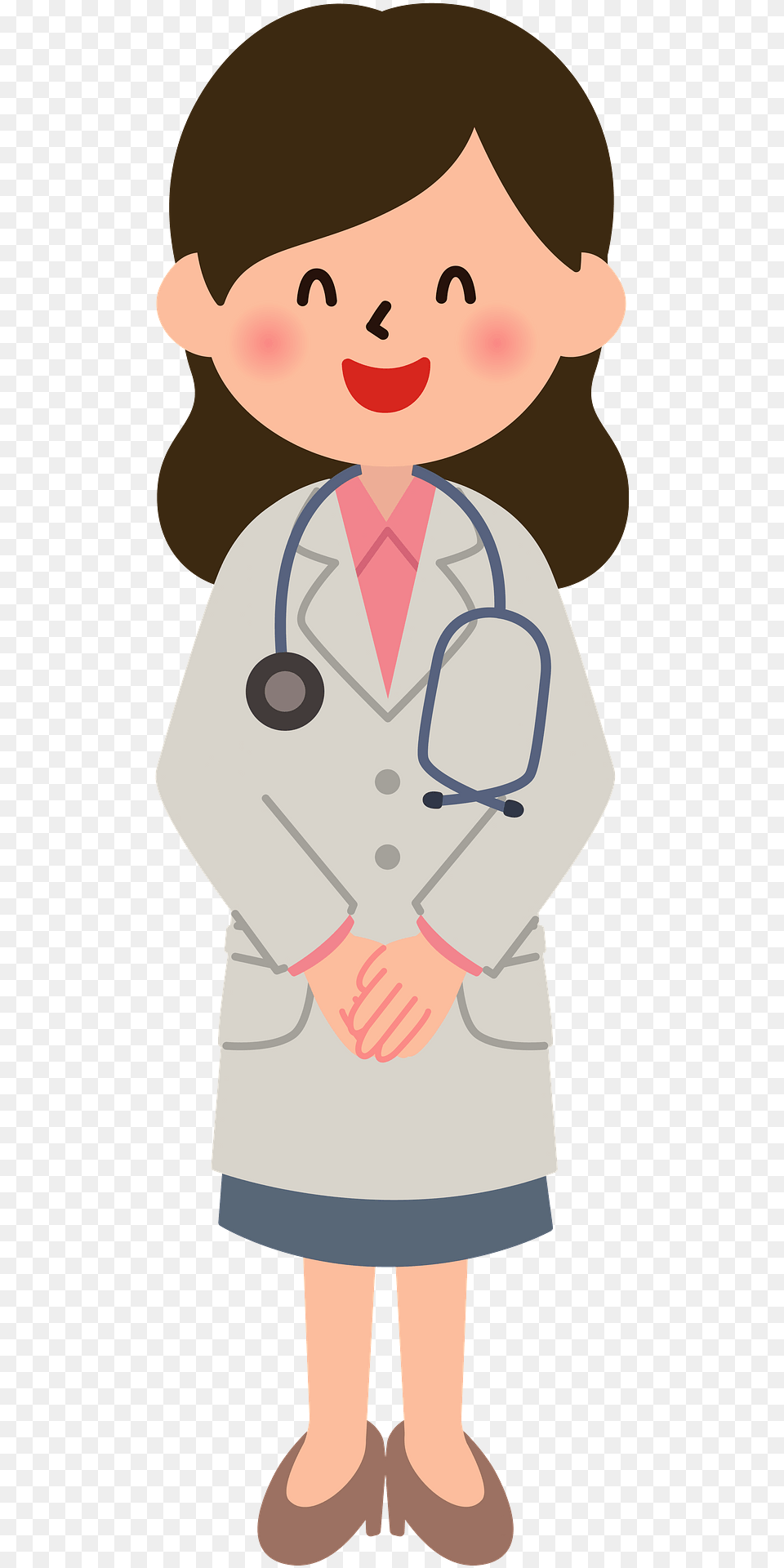 Melanie Medical Doctor Woman Is Laughing Clipart, Clothing, Coat, Lab Coat, Baby Png