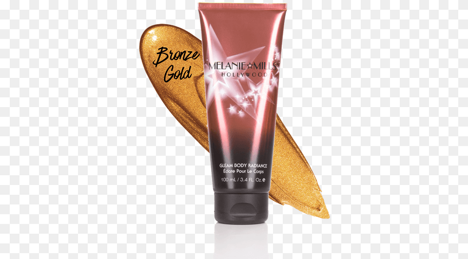 Melanie Mills Hollywood Gleam Body Radiance Deep Gold, Bottle, Lotion, Can, Tin Png Image