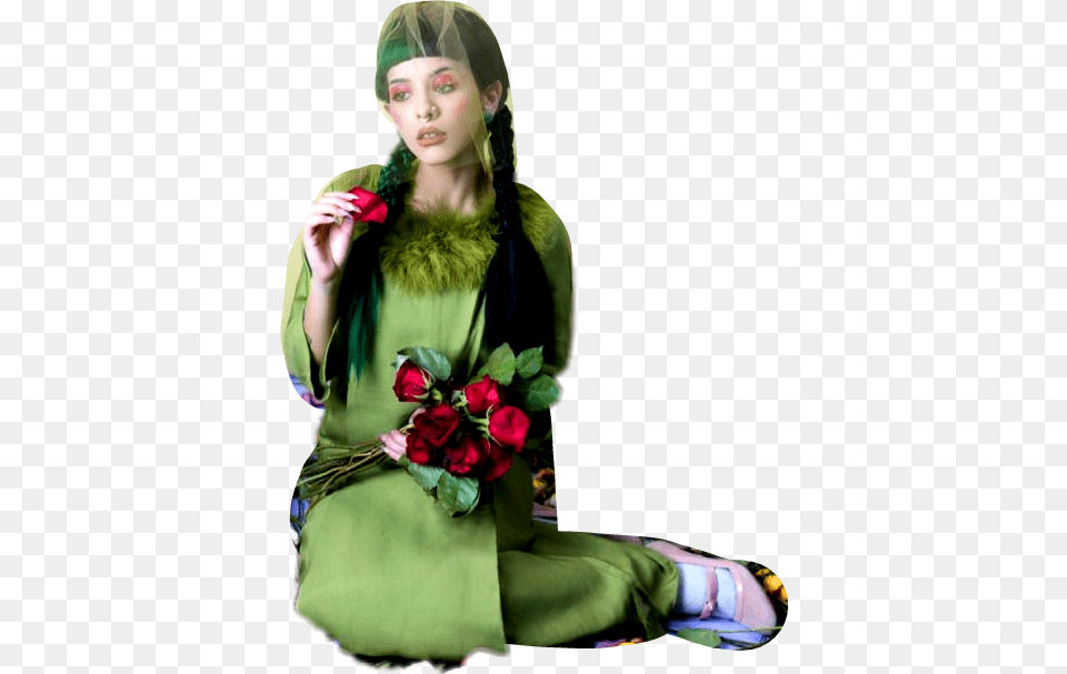 Melaniemartinez Green Greenaesthetic Melanie Martinez, Plant, Flower, Flower Arrangement, Clothing Free Transparent Png