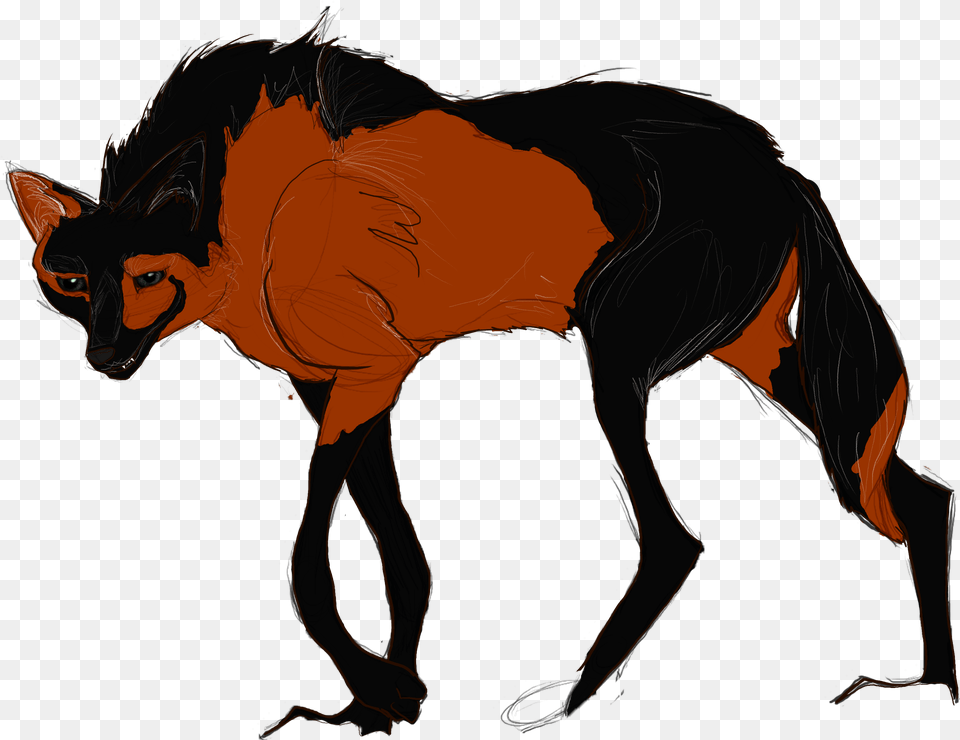 Melanistic Chimera Maned Wolf Design By Newagestables Mane, Person, Animal, Cat, Mammal Free Png