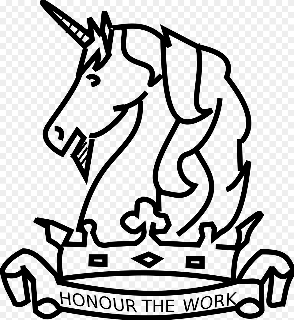 Melbourne High School Unicorn, Gray Free Transparent Png