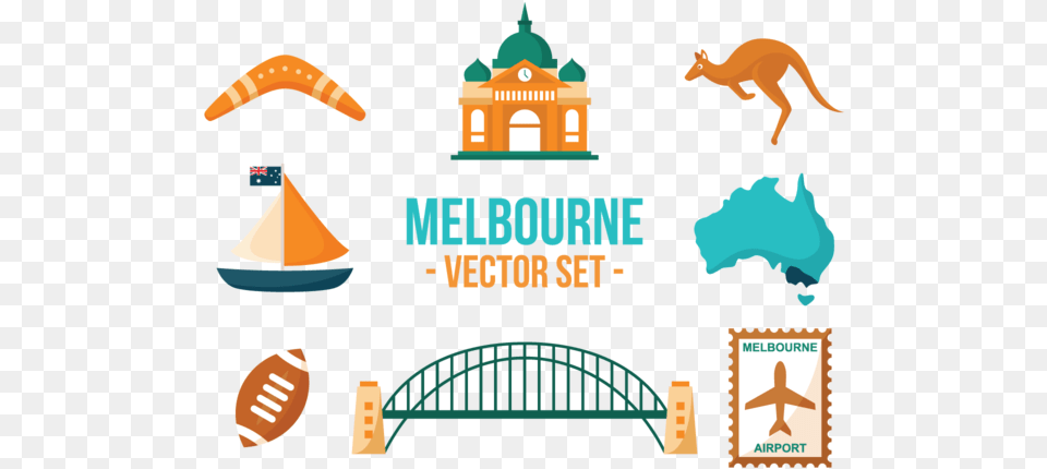 Melbourne Icons Vector Melbourne Icons, Animal, Kangaroo, Mammal Free Png