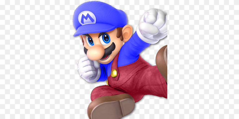 Melee Brawl Blue Mario Ultimate Recolor Smashbros Super Smash Bros Ultimate Mario Render, Baby, Person, Game, Super Mario Png