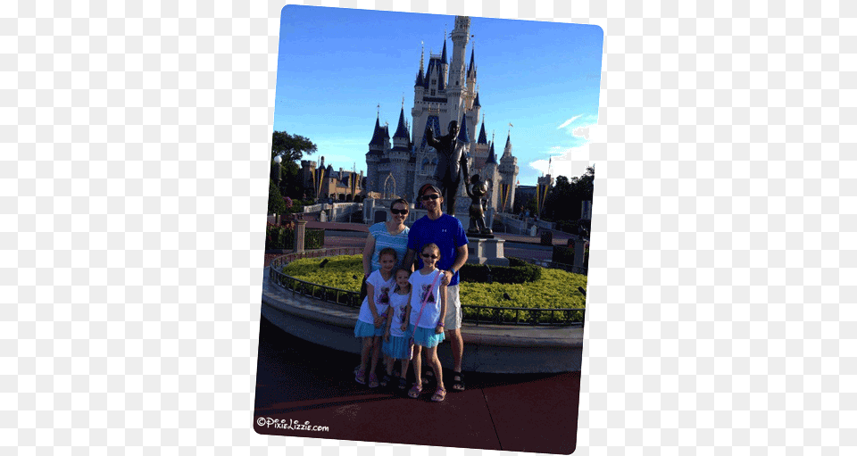 Melinda And Family Disney World Cinderella Castle, Photography, Person, Portrait, Shorts Free Transparent Png