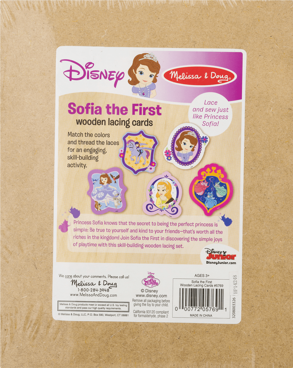 Melissa Amp Doug Disney Wooden Lacing Cards Sofia The Melissa Amp Doug Sofia The First Wooden Lacing Cards Free Png