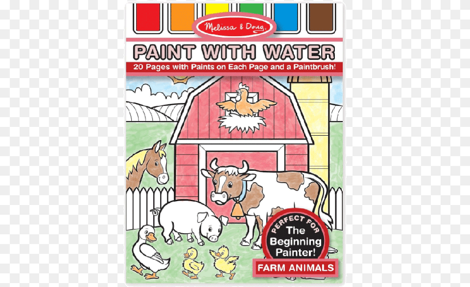 Melissa Amp Doug Farm Animals Paint With Water Melissa Amp Doug Paint With Water Farm Animals, Animal, Pig, Mammal, Baby Free Png Download