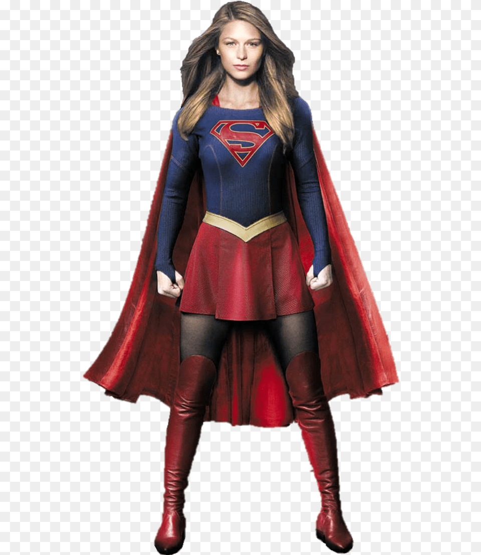 Melissa Benoist Supergirl, Cape, Clothing, Costume, Person Png Image