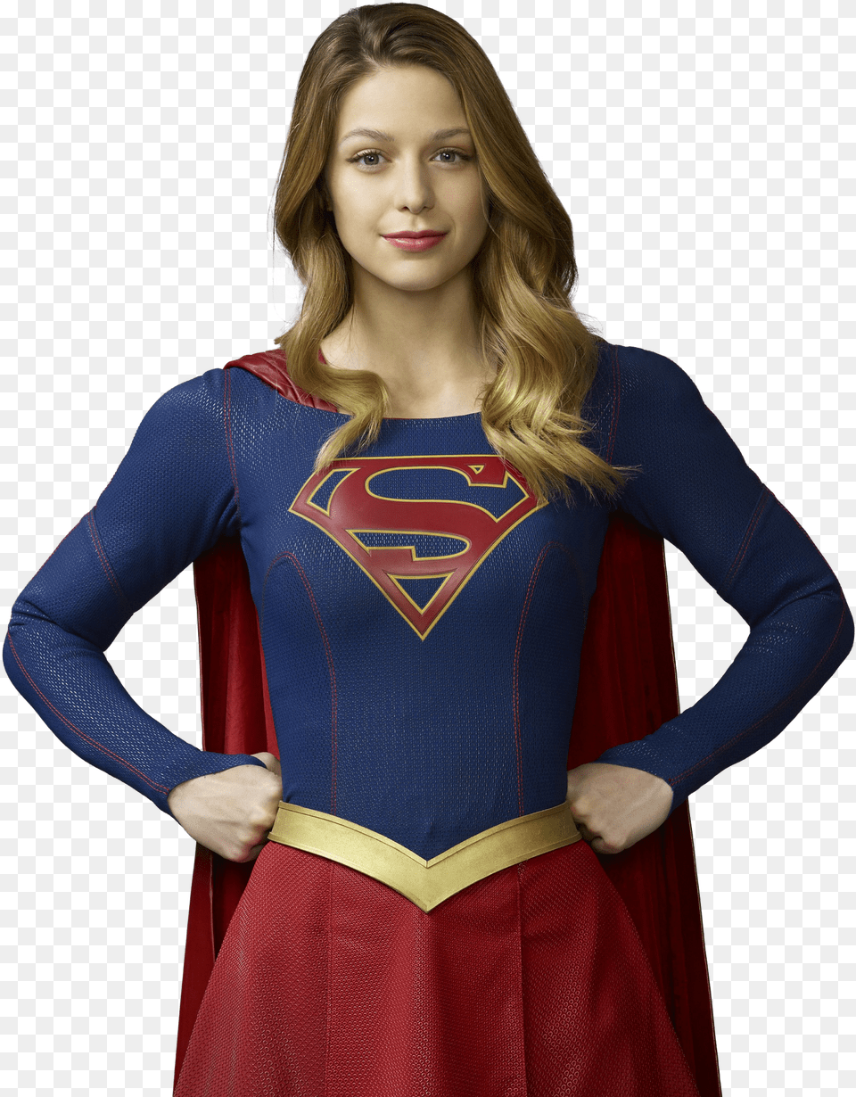 Melissa Benoist Supergirl Season, Cape, Clothing, Costume, Sleeve Png Image