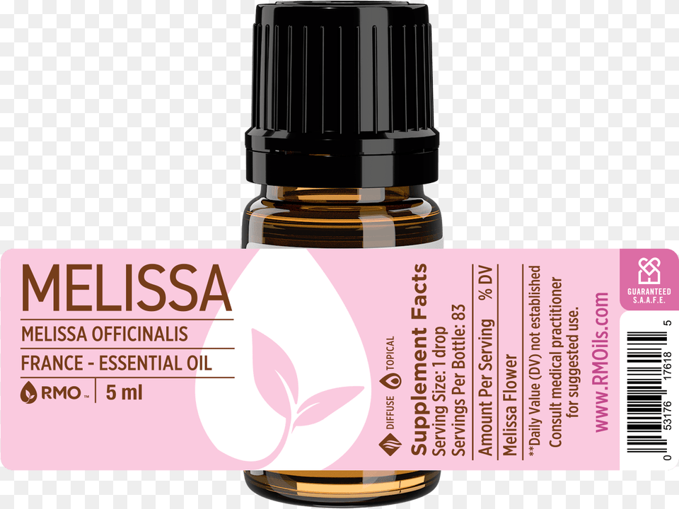 Melissa Essential Oil Label Put On Essential Oil Label, Text, Bottle Free Png