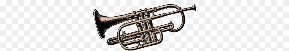 Mellophone Drawing Marching Band Clipart Trumpet, Brass Section, Flugelhorn, Musical Instrument, Horn Free Transparent Png