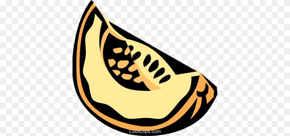 Melon Slice Royalty Free Vector Clip Art Illustration, Food, Fruit, Plant, Produce Png