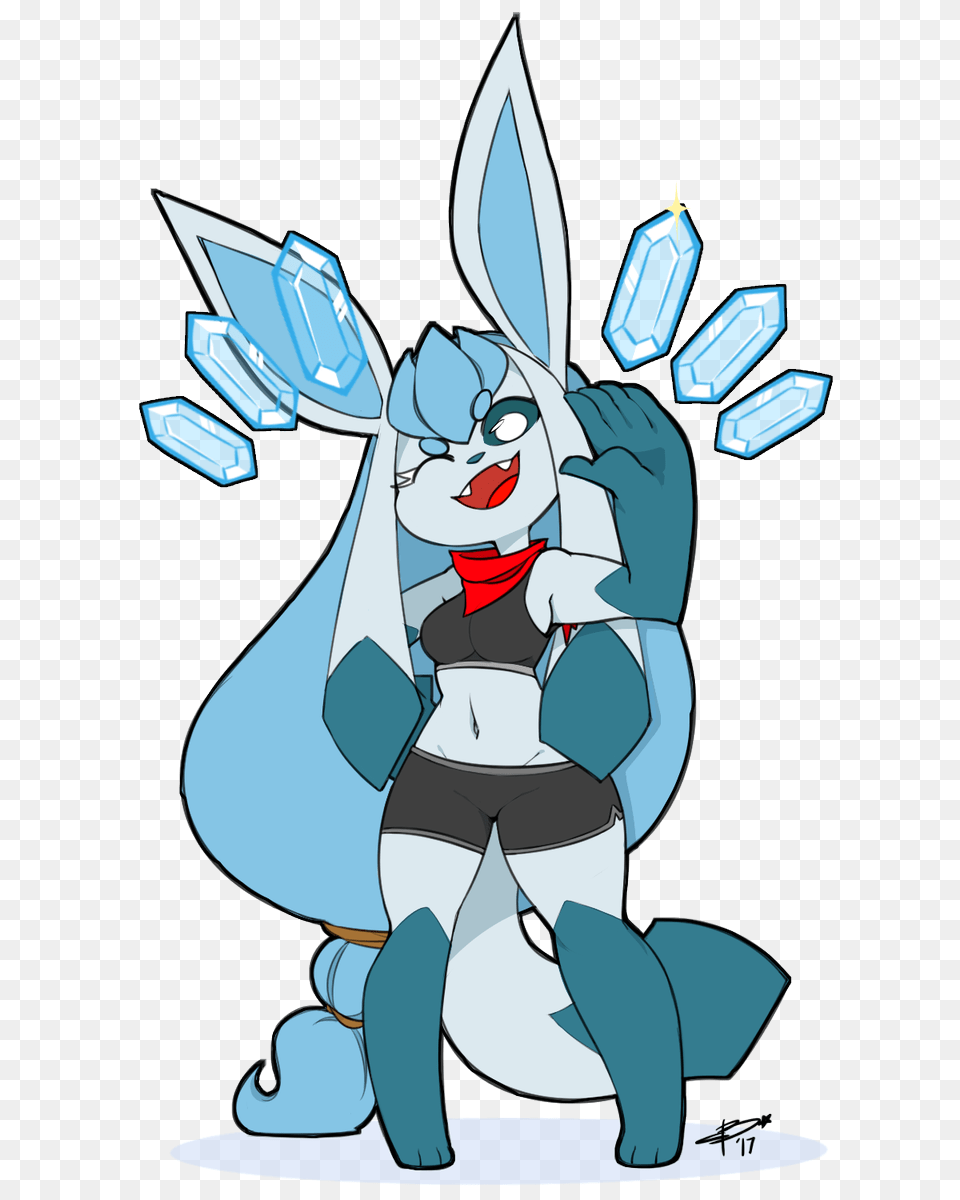 Melonbuns On Twitter Glaceon Commission For Acrylica Over, Book, Publication, Comics, Cartoon Png