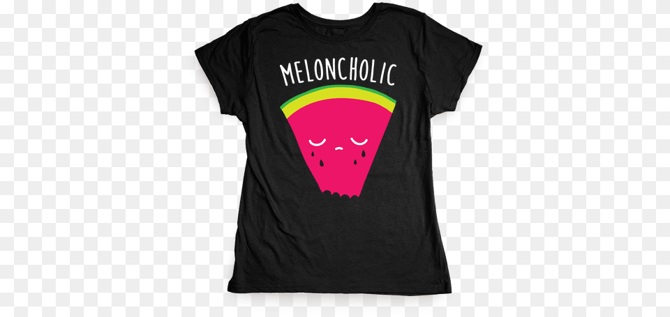 Meloncholic Watermelon Womens T Shirt T Shirt, Clothing, T-shirt, Food, Fruit Free Transparent Png