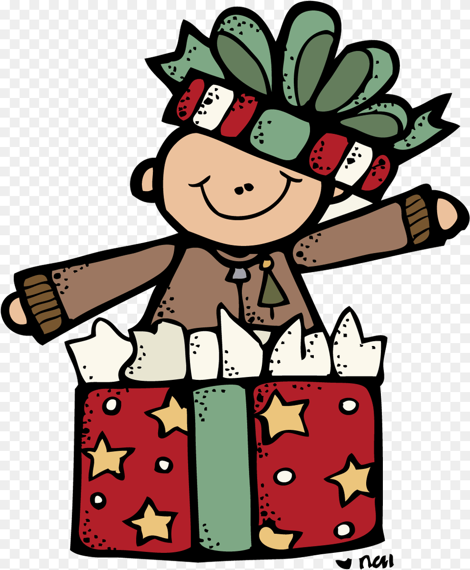 Melonheadz Christmas Clip Art Saturday December 1 Gift Melonheadz, People, Person, Baby, Face Png Image
