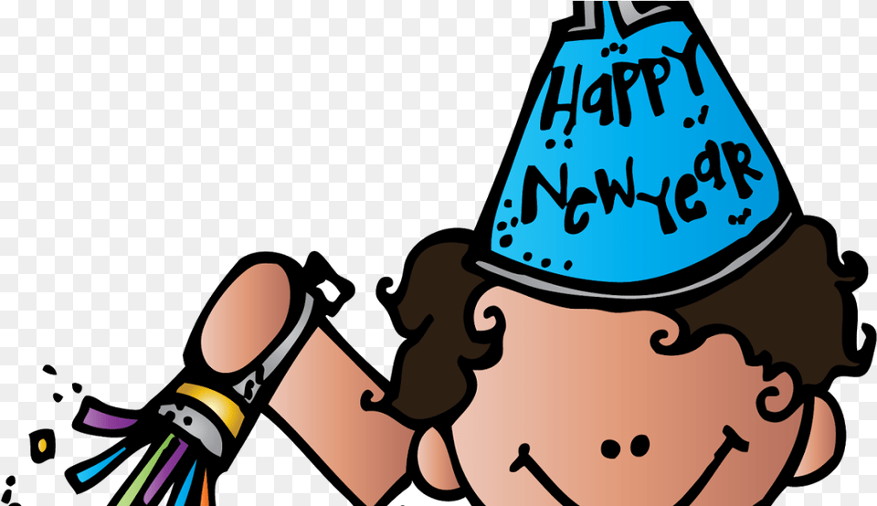 Melonheadz Happy Year Melonheadz New Year Clip Art, Clothing, Hat, Party Hat, People Free Png