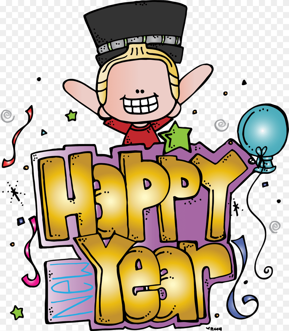 Melonheadz Illustrating Happy New Year Freebie Clip Art, People, Person, Baby, Face Free Png