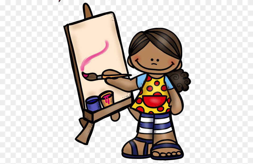 Melonheadz Kids Artist Clipart Art Clip Art Melonheadz Kids Artist, Brush, Device, Tool, Baby Free Transparent Png