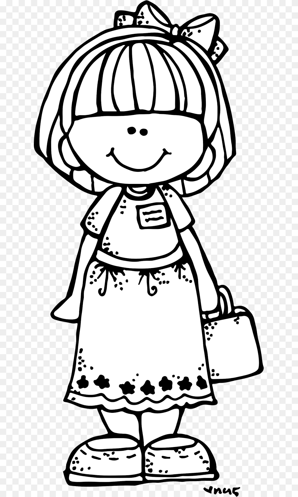Melonheadz Lds Illustrating Black And White Of Sister Clipart, Book, Comics, Publication, Baby Free Png Download