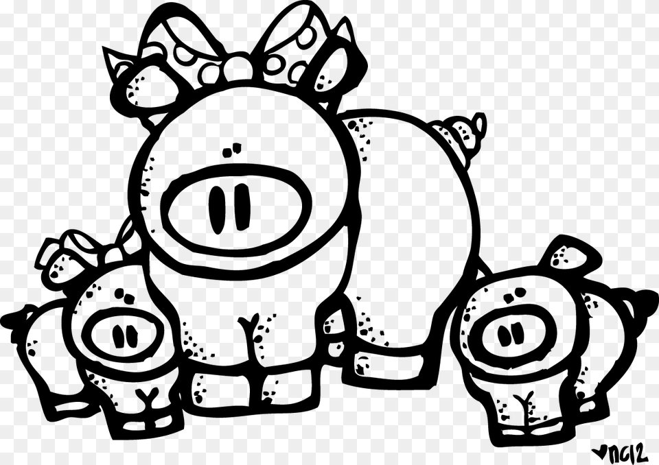 Melonheadz Pig Clipart Black And White, Lighting, Silhouette, Symbol Free Png