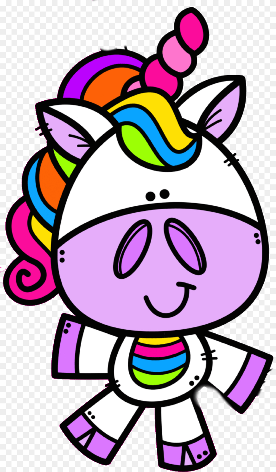 Melonheadz Unicorn Black White, Purple, Art, Graphics Free Png Download