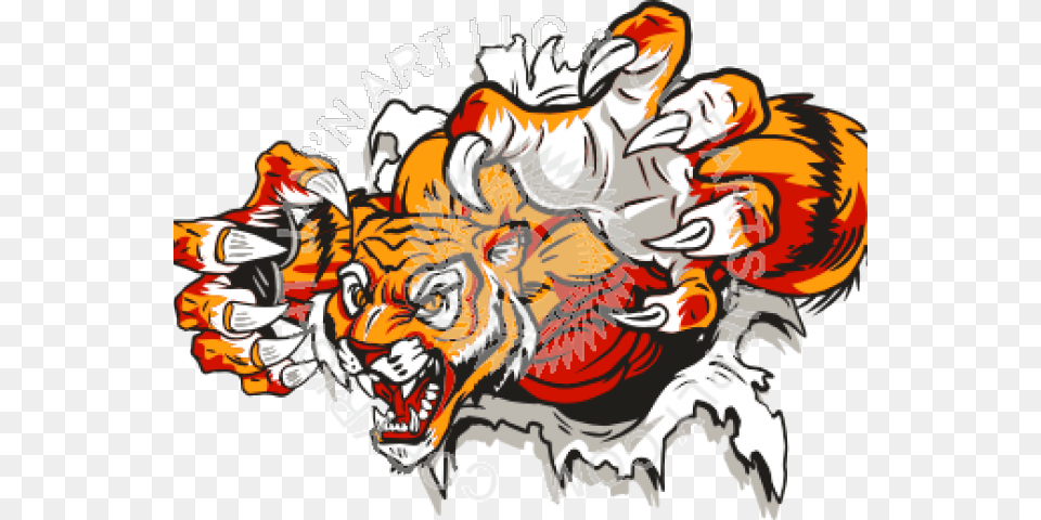 Melrose Golden Wildcats Basketball Tiger Ripping Through Wall, Art, Person, Graphics Free Png Download