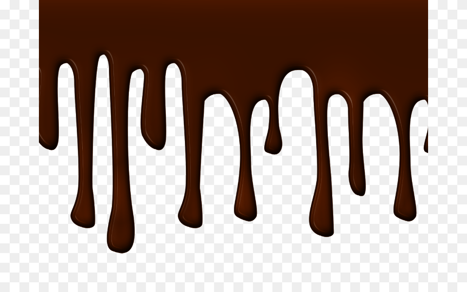 Melted Chocolate Dripping Texture, Cutlery, Fork, Caramel, Dessert Png Image