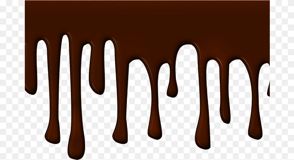 Melted Dripping Texture Chocolate Drip, Cutlery, Fork, Food, Sweets Free Png Download