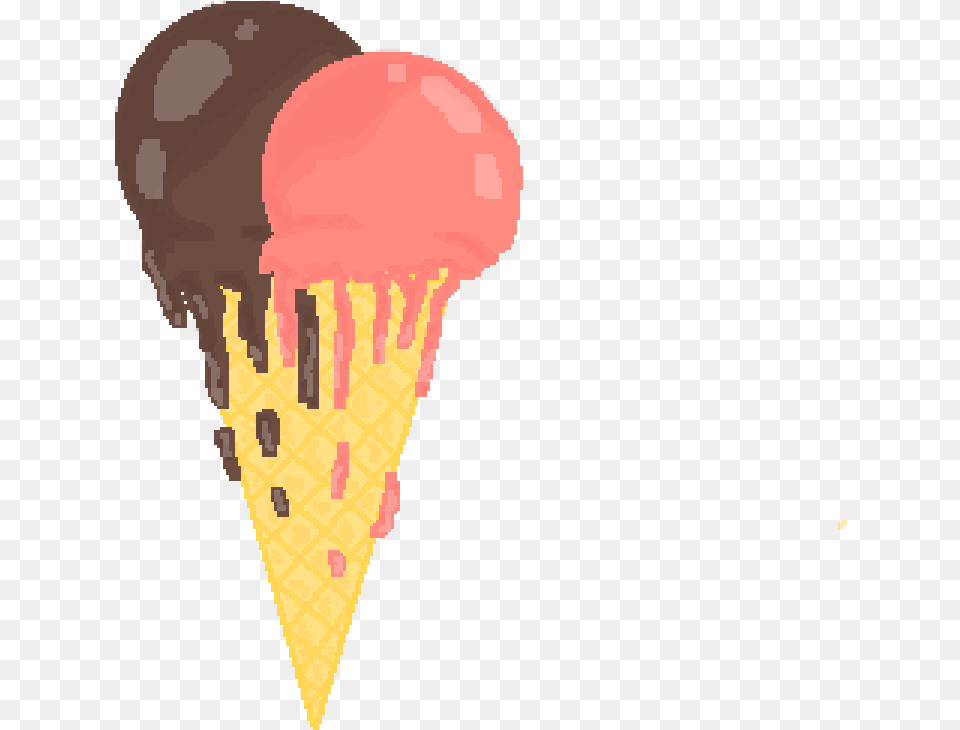 Melted Ice Cream Transparent, Dessert, Food, Ice Cream, Person Png Image