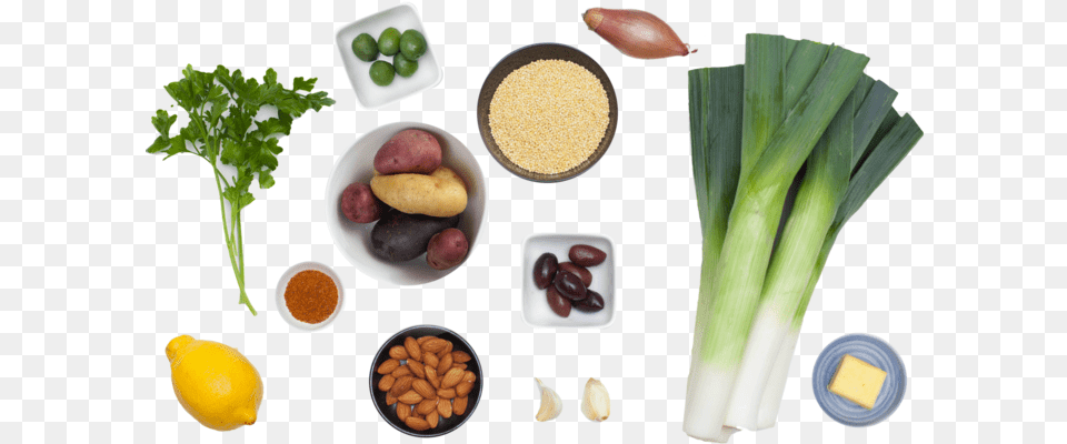 Melted Leeks Over Millet With Old Bay Potatoes Superfood, Food, Produce Free Transparent Png