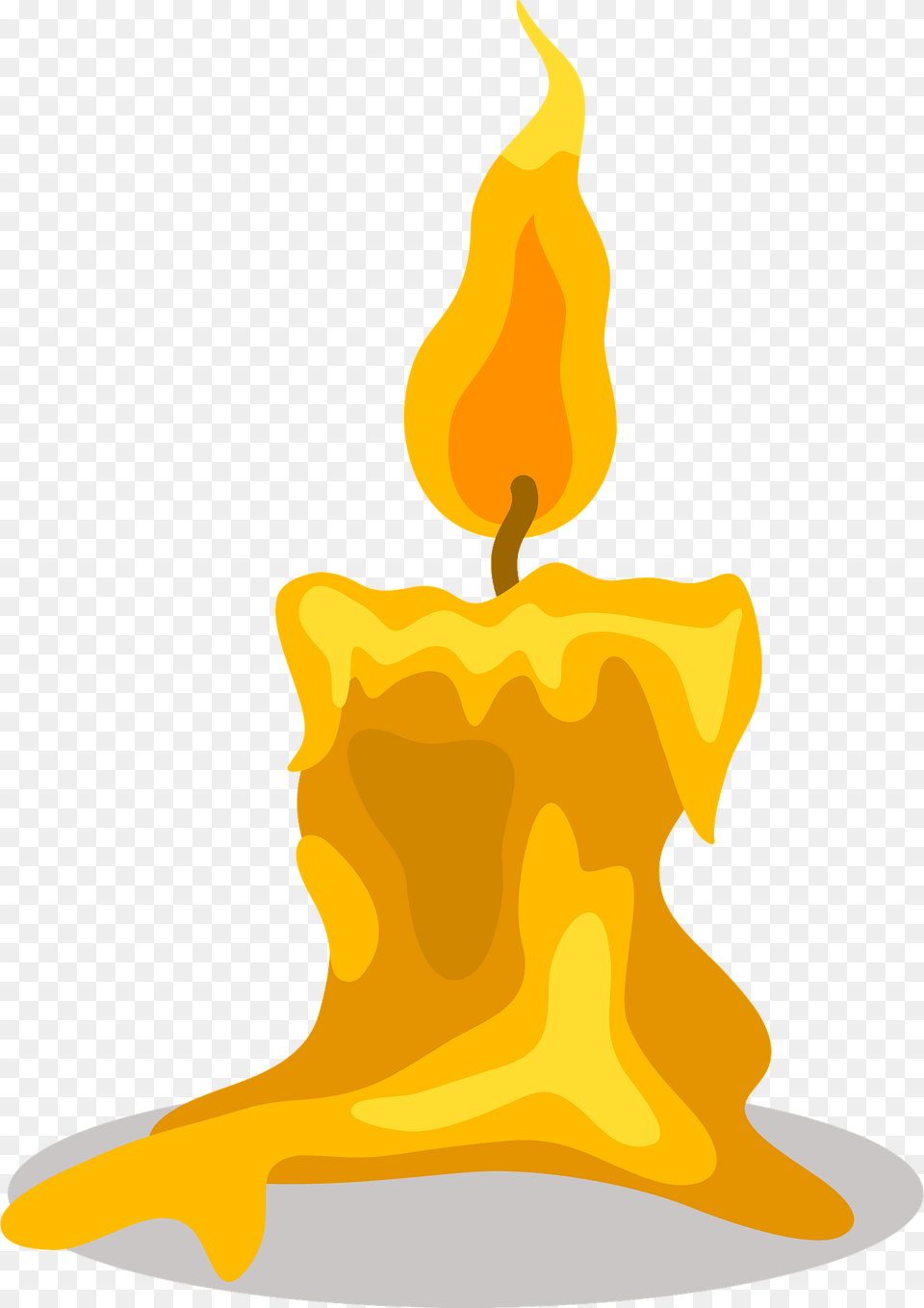 Melting Candle Clipart, Fire, Flame, Fruit, Food Png Image