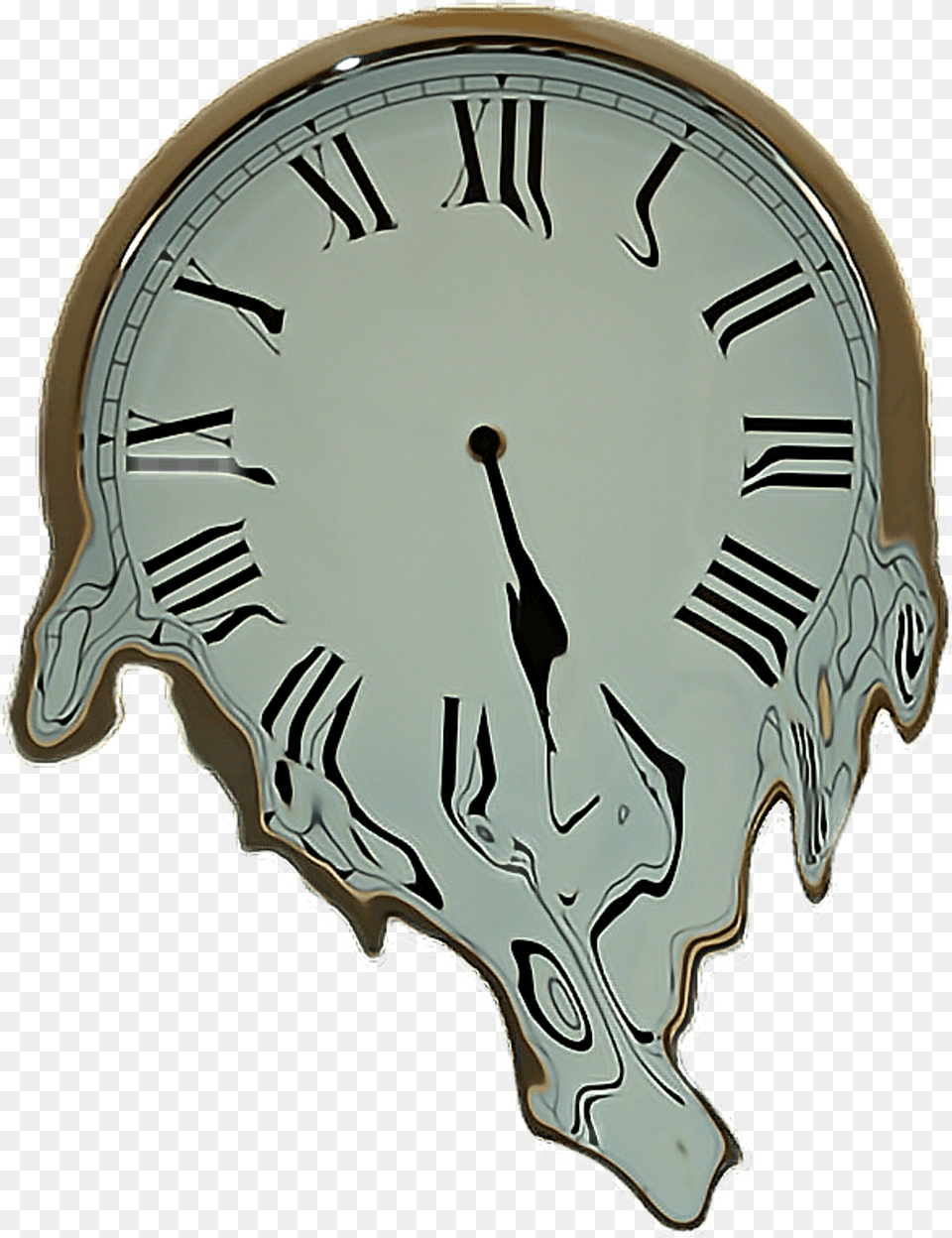 Melting Clocks Clipart Transparent Melting Clock, Analog Clock, Wall Clock, Person, Head Free Png Download