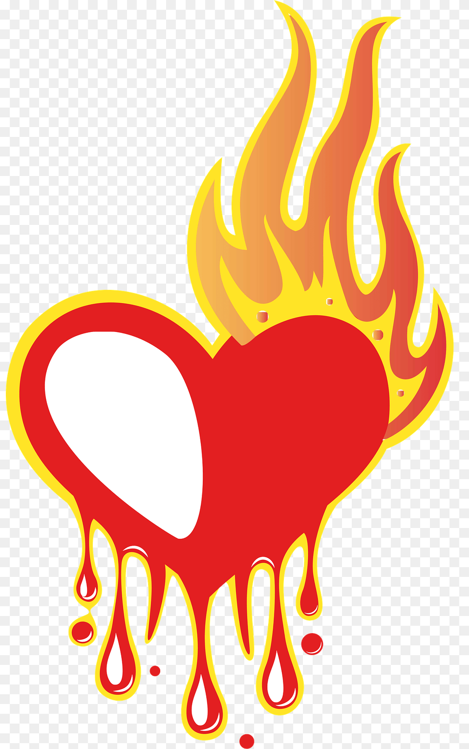 Melting Heart Clipart, Fire, Flame, Dynamite, Weapon Free Png