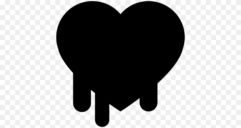 Melting Icon, Silhouette, Stencil, Heart Free Png